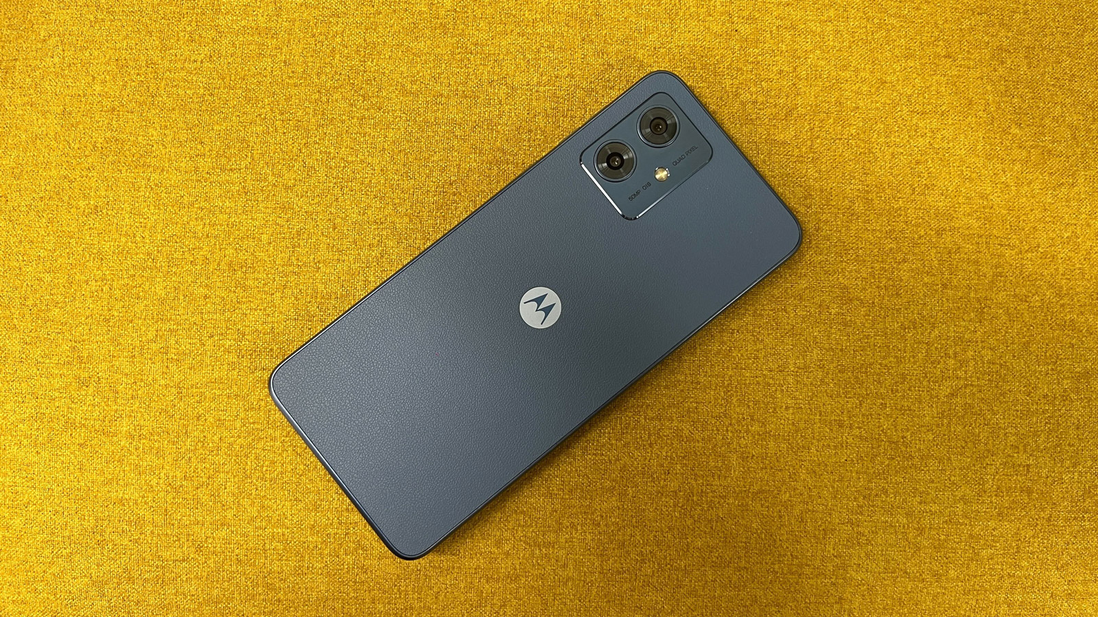Motorola Moto G54 5G rear panel in Indigo Blue vegan leather