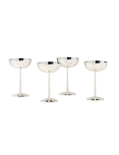 Emporia Stainless Steel Coupe Glasses Set of 4