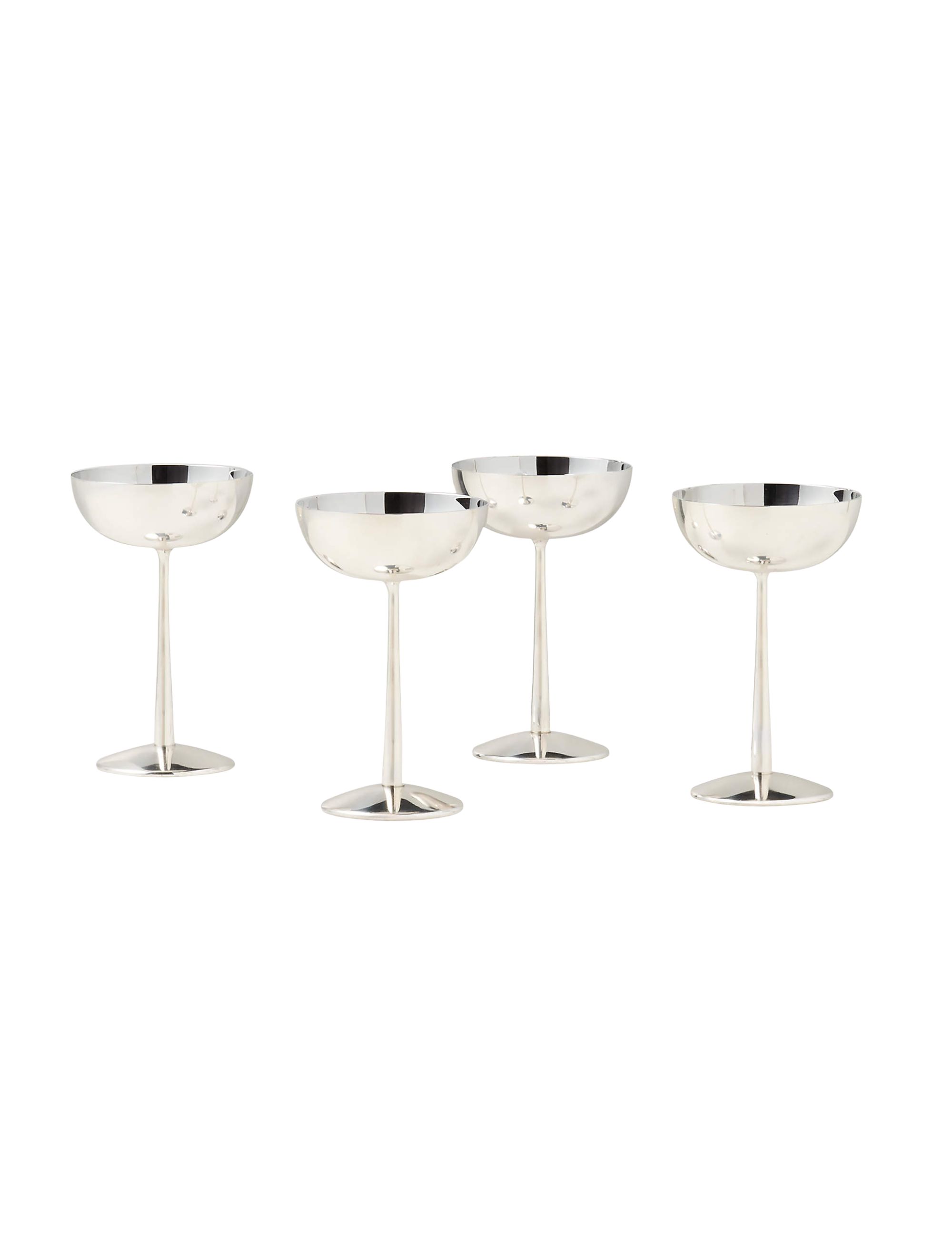 Emporia Stainless Steel Coupe Glasses Set of 4