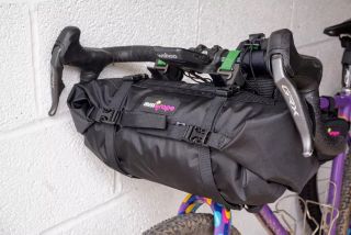 Image shows the Miss Grape Tendril which is one of the best bike handlebar bags