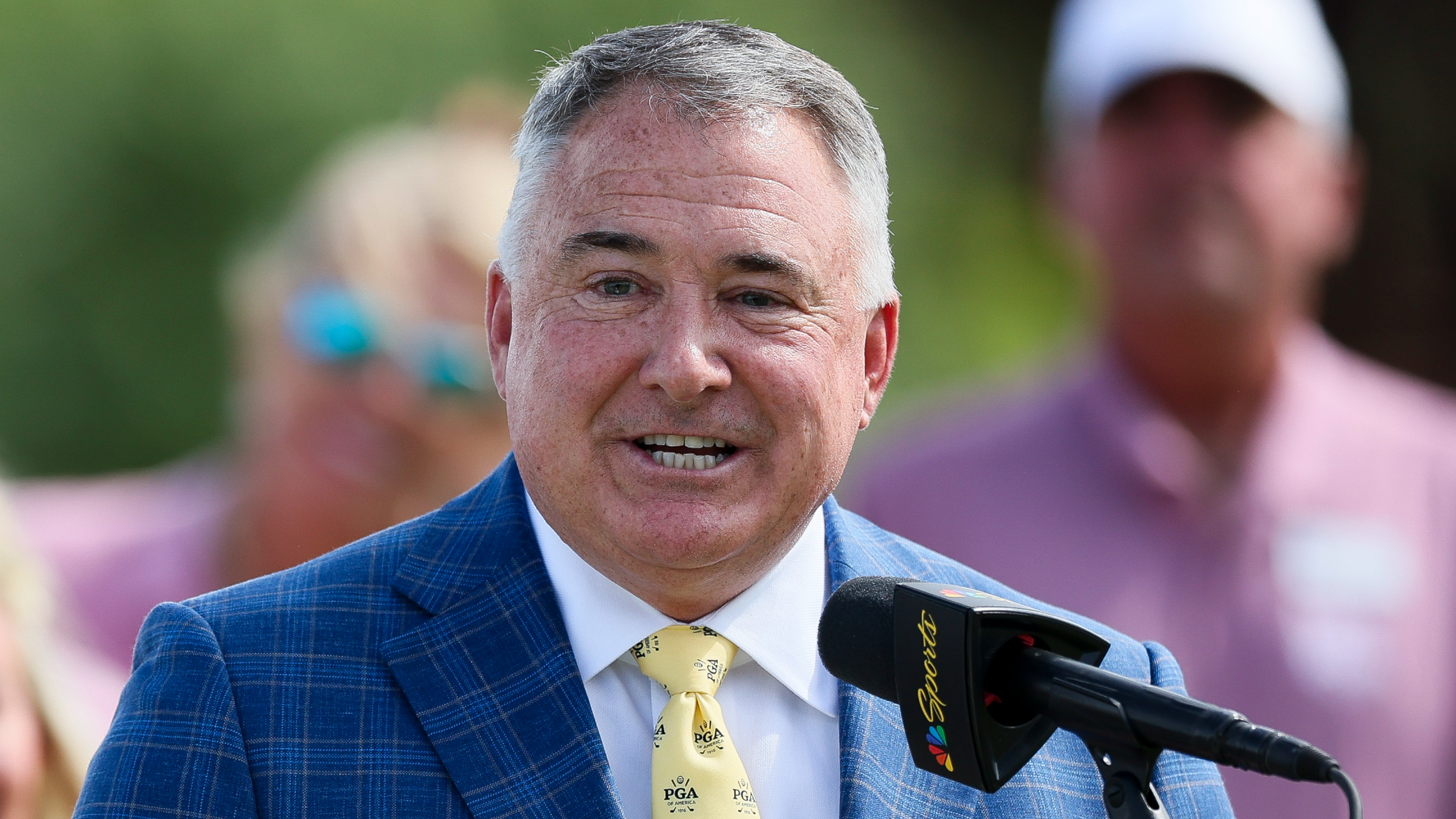 Don Rea talks to the KPMG Women's PGA Championship crowd