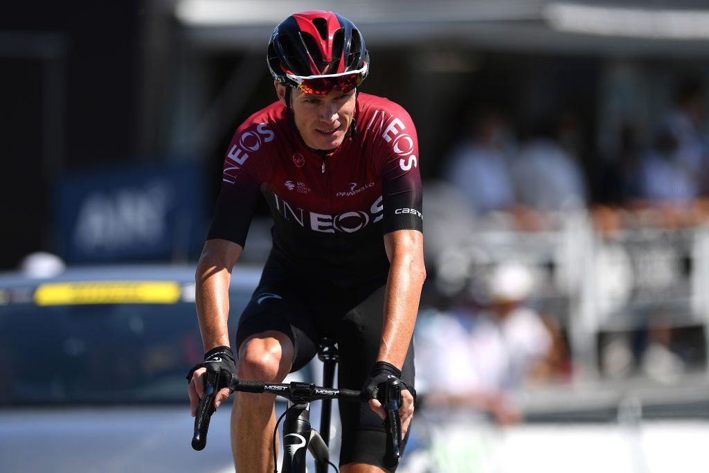Chris Froome at the finish