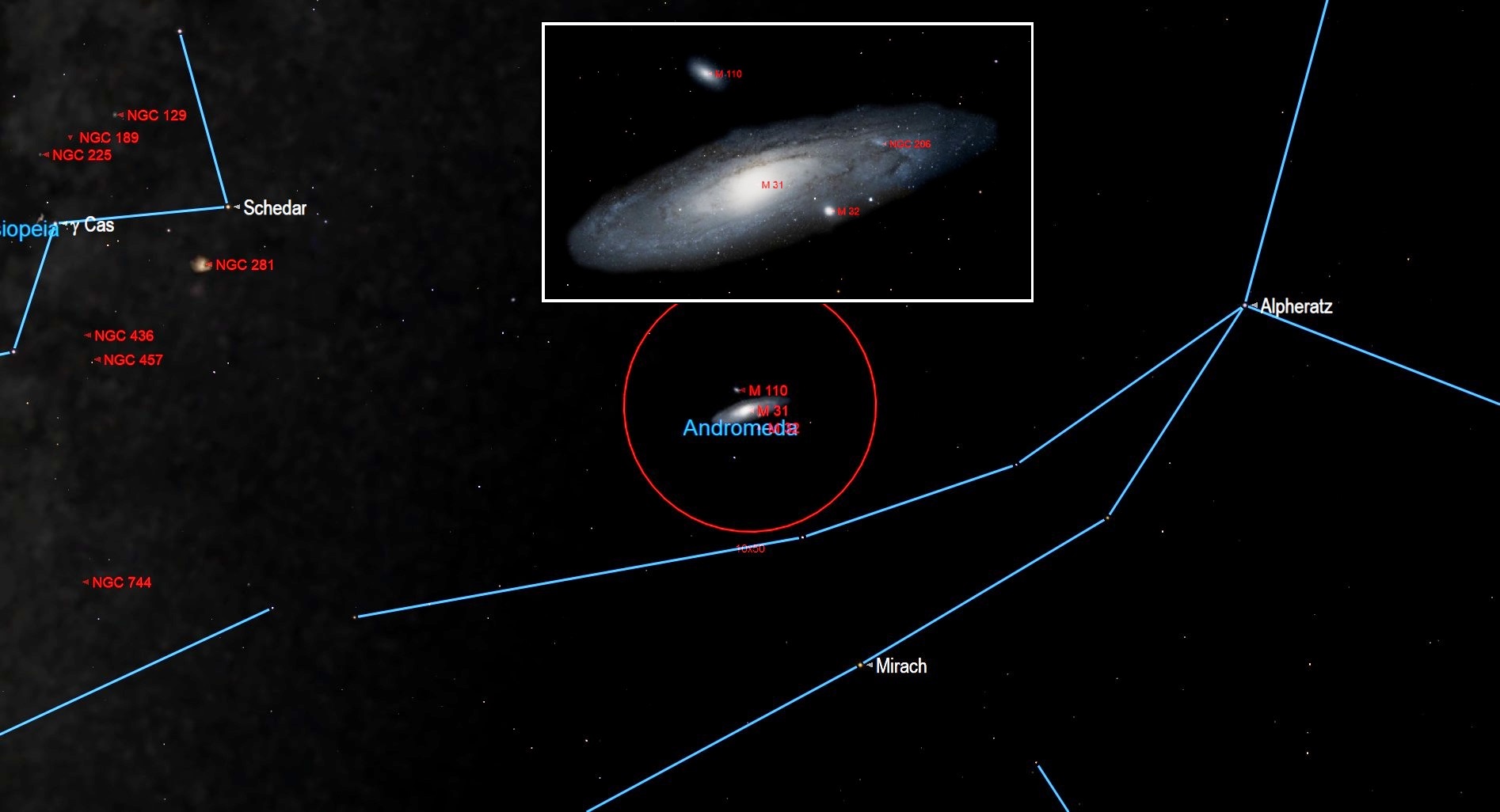 septiembre de 2021 Cielo nocturno La galaxia de Andrómeda