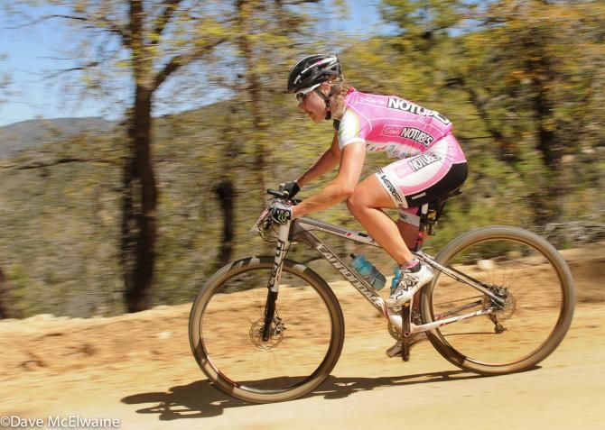 Amanda Carey (NoTubes) on the 12-mile descent to Skull Valley
