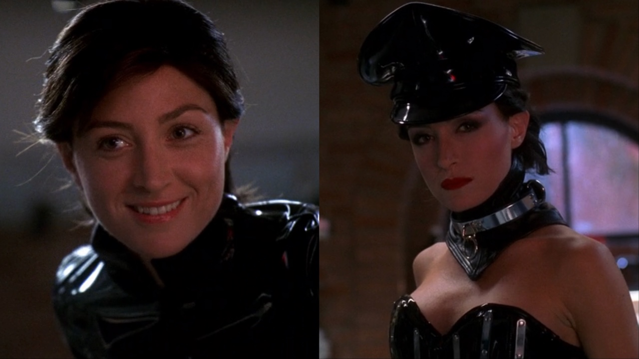 The late Caitlin Todd in different black outfits in the NCIS Season 3 premiere