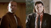 Bruce Willis and John Travolta starring roles in 1994's Pulp Fiction