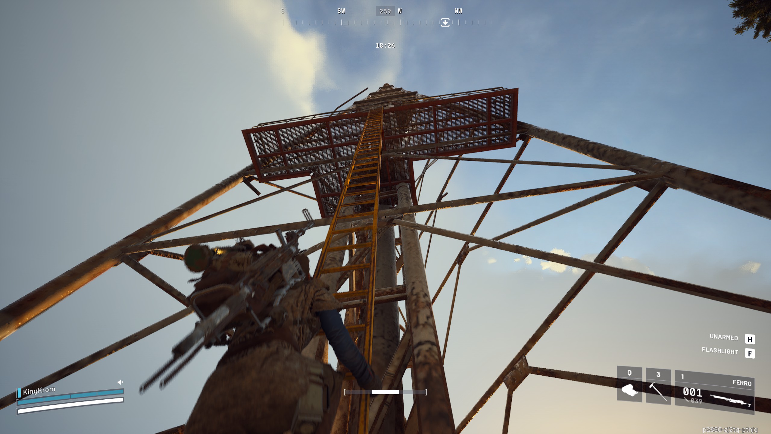 Arc Raiders Eyes in the Sky - Climbing a ladder