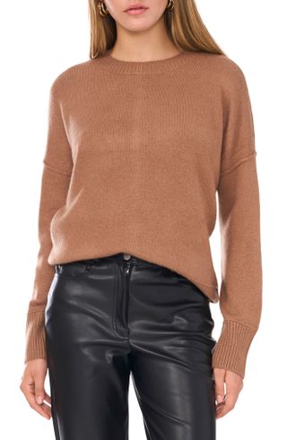 Vince Camuto, Three Button Crewneck Sweater