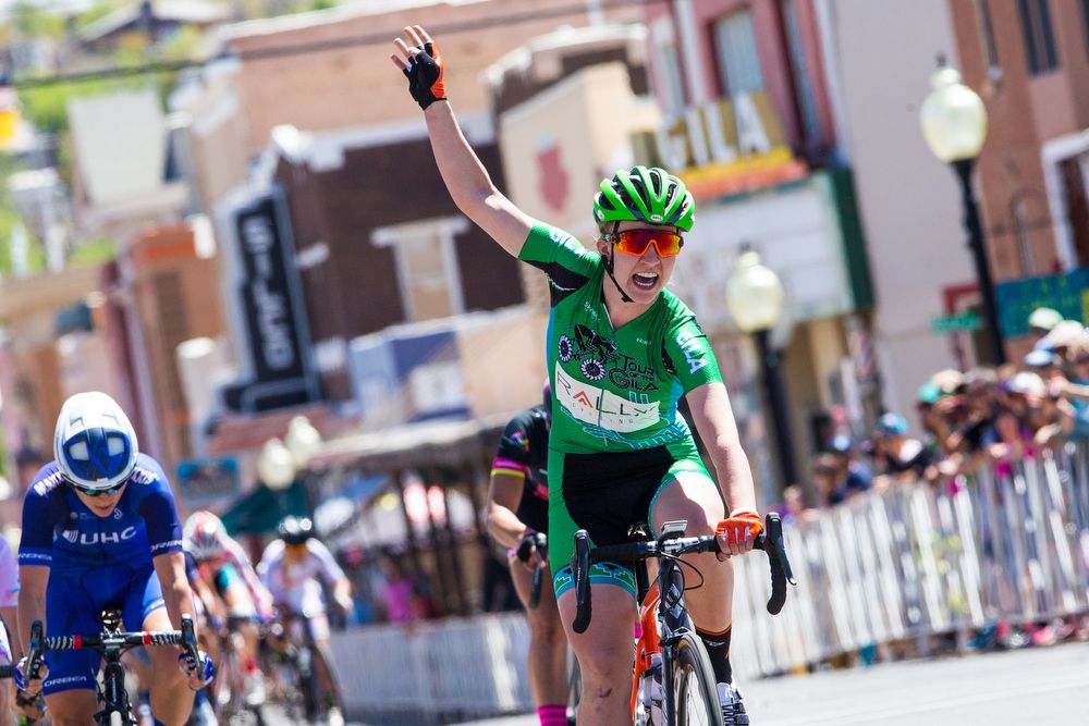 Emma White (Rally Cycling) wins stage 4 of the Tour of The Gila
