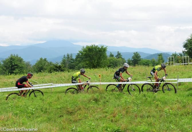 Kerry Werner (BMC Project) at the front of the race after on lap three