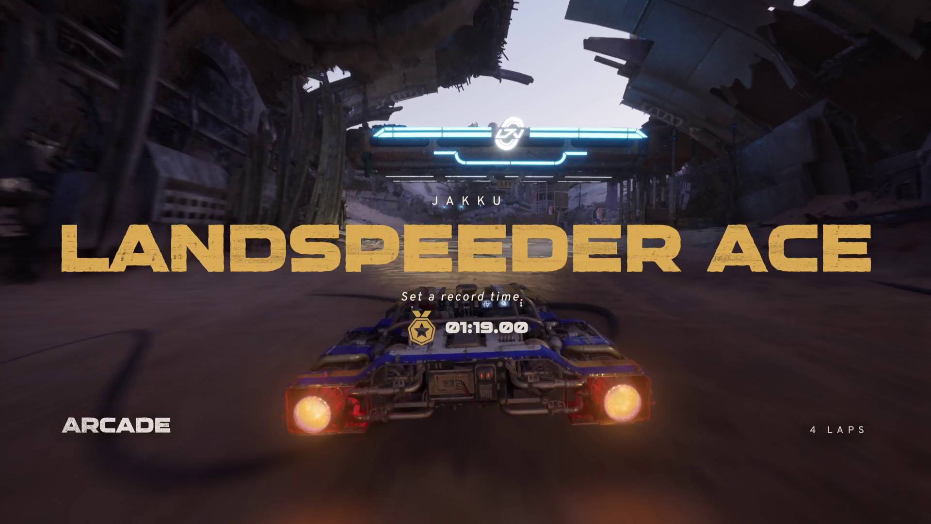 Star Wars Galactic Racer Jakku Landspeeder Ace Arcade time trial