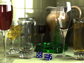 To achieve photorealistic rendering, several techniques need to be combined. Ray tracing in itself is insufficient for simulating complex interactions between different types of materials and light