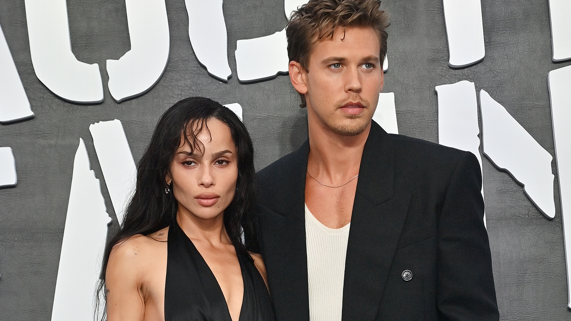 Zoë Kravitz attended the &#039;Caught Stealing&#039; with Austin Butler—both stars wore custom Saint Laurent