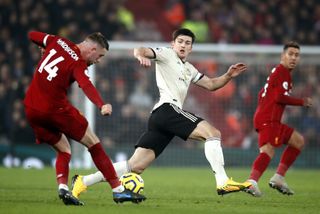 Liverpool’s Jordan Henderson and Manchester United skipper Harry Maguire are fitness concerns