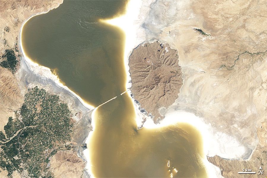 Lake Oroumieh in Iran