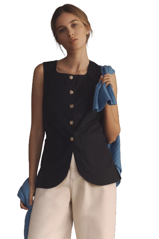 Maeve Button-Front Vest (Was $108) 