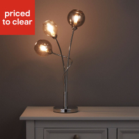 Inlight Lilie Matt Clear Chrome Effect Halogen Table Lamp |