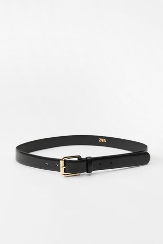 Zara black gold buckle belt