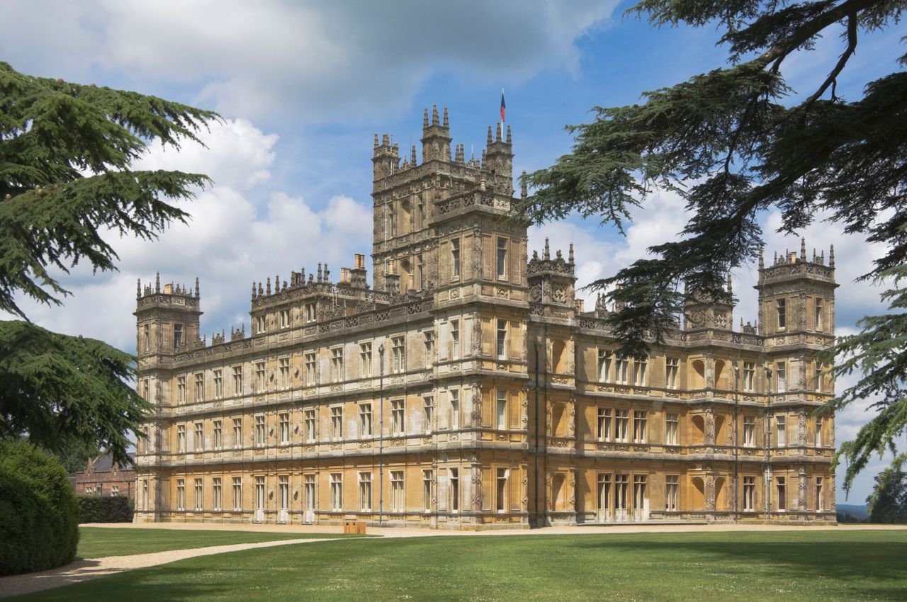 Highclere Castle, home of the Earl of Carnarvon, and the location for the BBC serial Downton Abbey, Hampshire