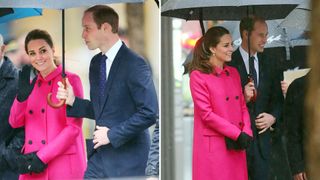 Two photos of Prince William and Kate Middleton in NYC
