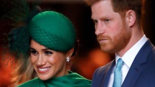 Meghan, Duchess of Sussex and Prince Harry, Duke of Sussex attend the Commonwealth Day Service 2020 at Westminster Abbey on March 9, 2020 in London, England.