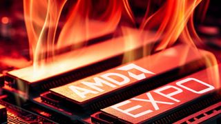 AMD EXPO memory modules burning in flames