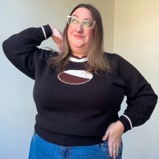 Sarah Chiwaya wearing a sweater