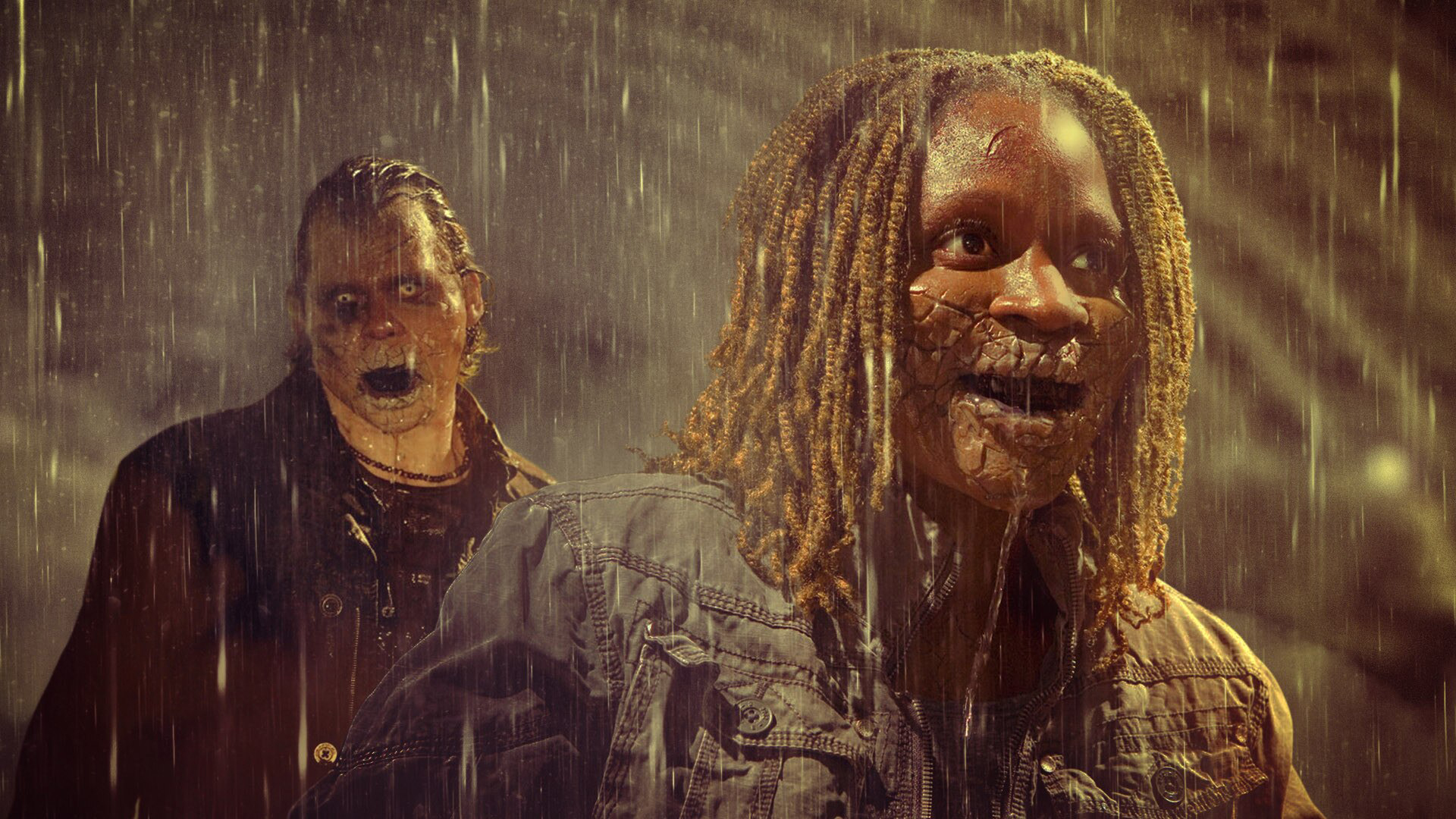 Two crewmembers possessed by the Flood in Doctor Who episode The Waters of Mars