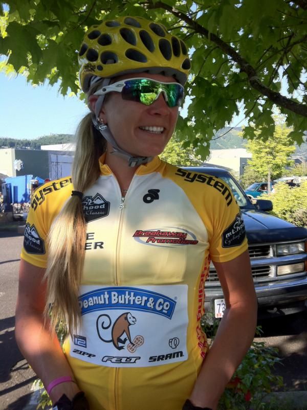Alison in yellow after road stage win