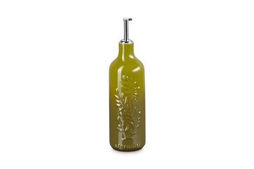 Le Creuset Olive Branch Collection Stonewear Oil Cruet, 20 Oz., Olive