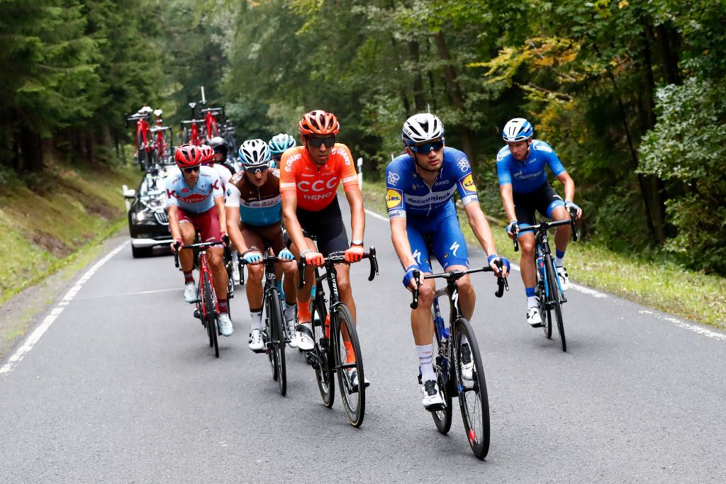 Kasper Asgreen leads a move on stage 4