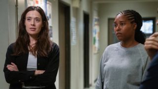 Marina Squerciati as Burgess and Toya Turner as Cook in Chicago P.D. Season 12x05