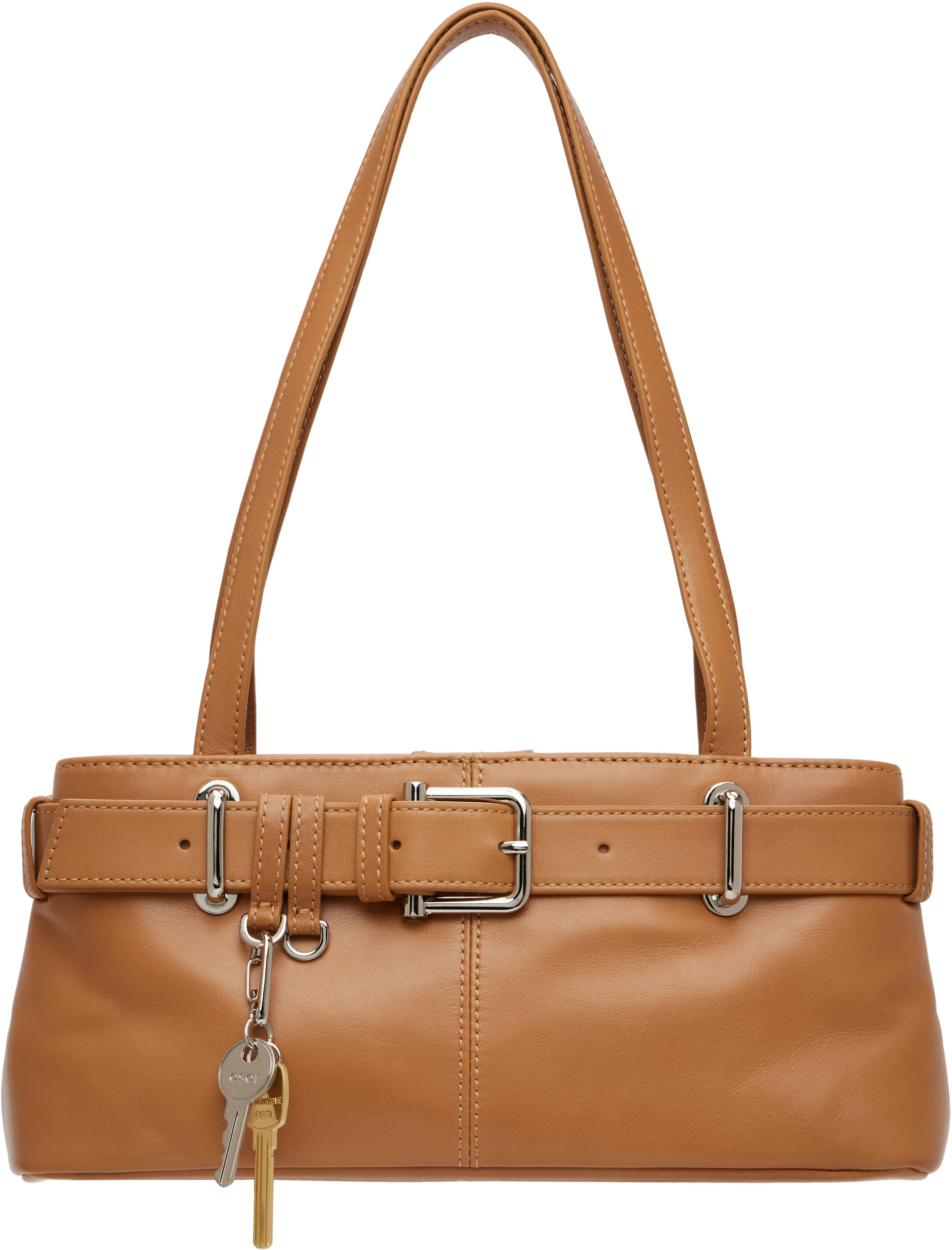 Tan Shoulder Brocle Mini Bag
