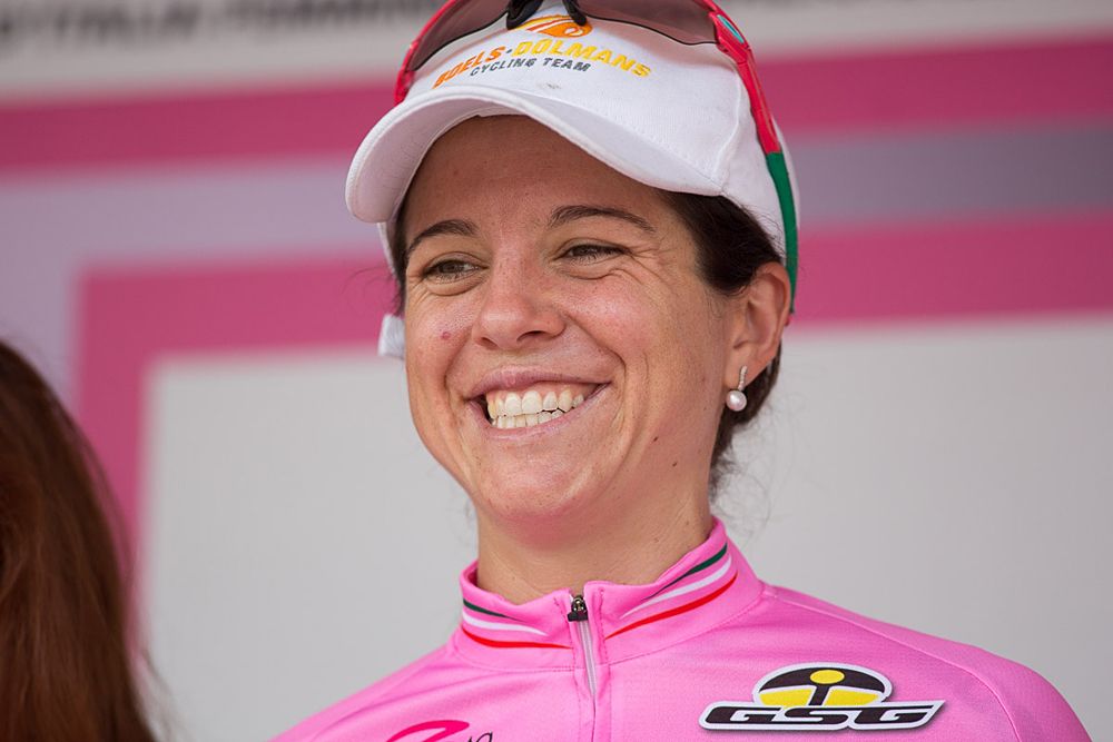 Evelyn Stevens (USA) of Boels-Dolmans Cycling Team retains the overall leader's pink jersey after the Giro Rosa 2016 - Stage 4