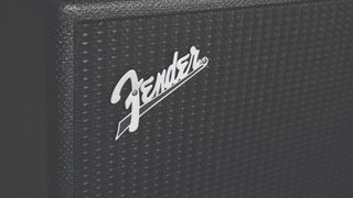 Close up of Fender Rumble bass amp