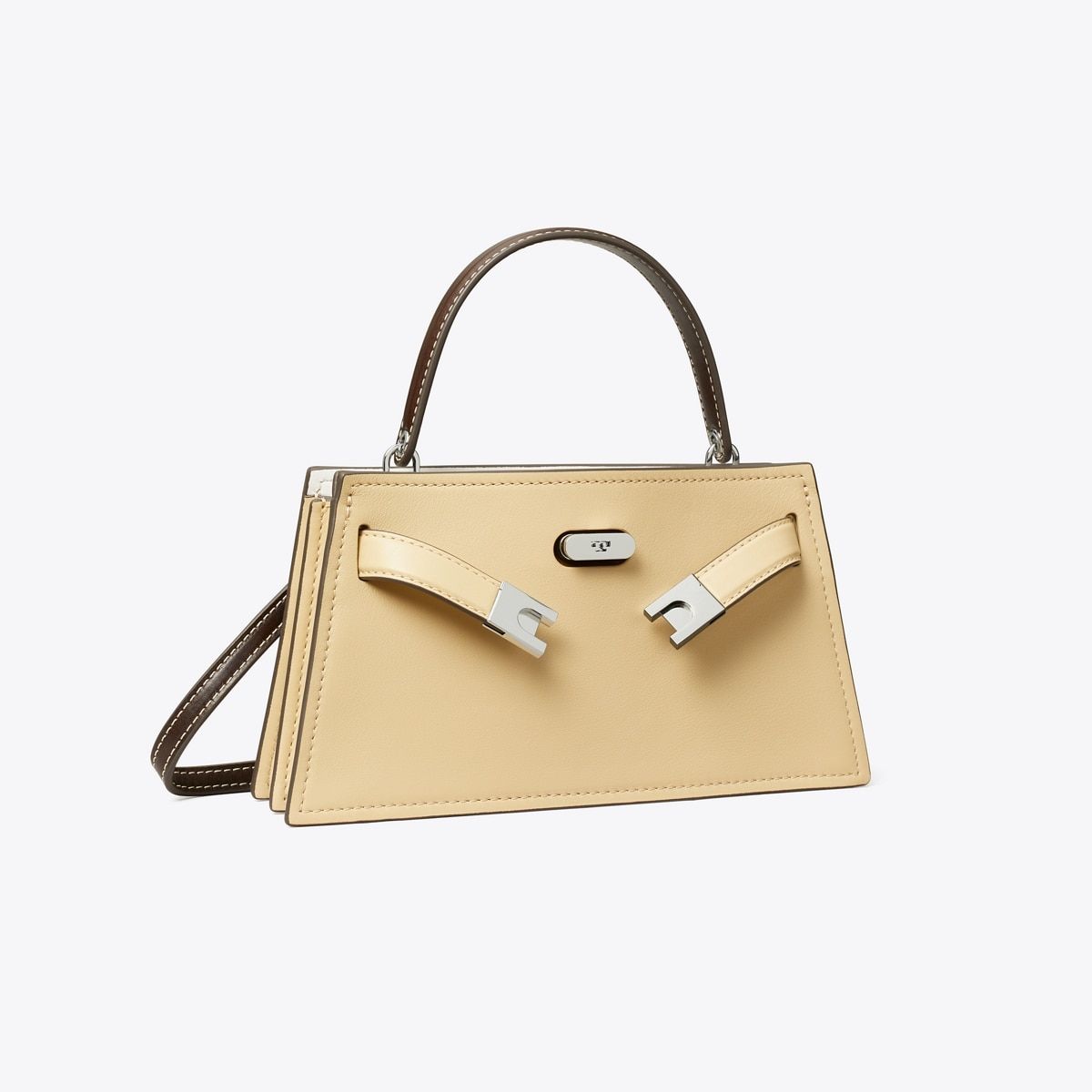 Mini Lee Radziwill Top-Handle Bag in Beige, Size Os