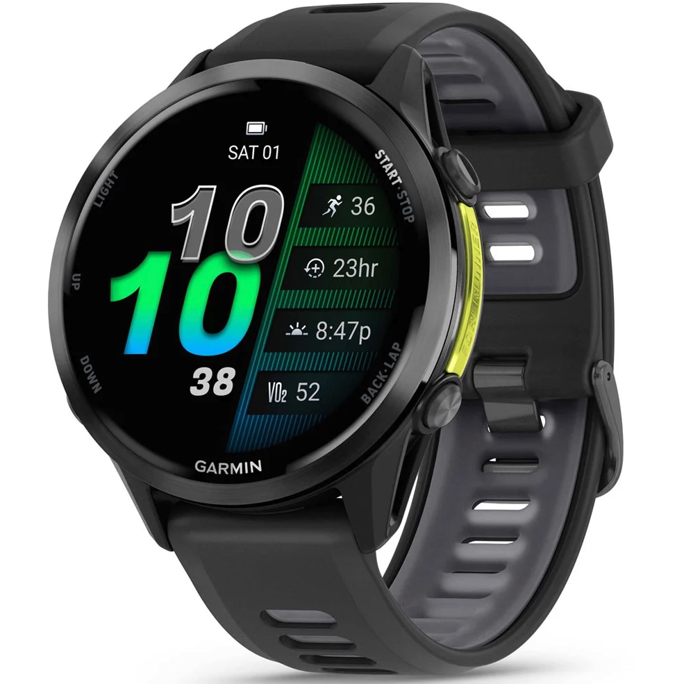 Carbon Grey DLC Titanium Garmin Forerunner 970 render