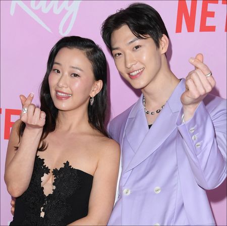 Sang Heon Lee, Gia Kim arrives at the Los Angeles Special Screening Of Netflix's "XO, Kitty" at TUDUM Theater on May 11, 2023 in Hollywood, California. (Photo by Steve Granitz/FilmMagic)