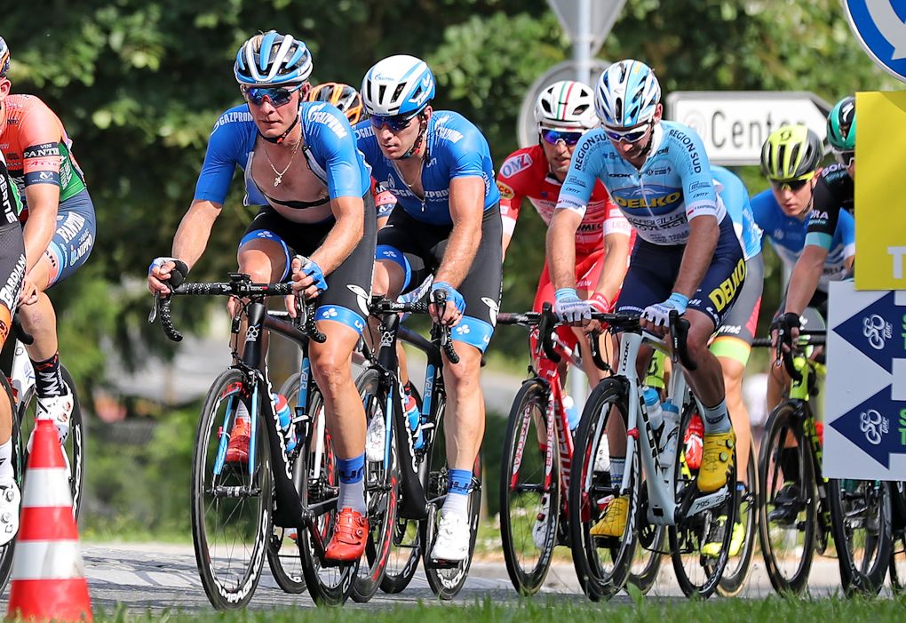 Riders compete in stage 1 at the Tour of Slovenia