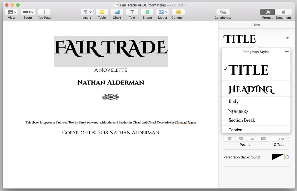 Pages review: The Best New Way to Create Ebooks on the Mac | iMore