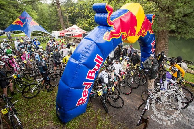 Racers prepare for a wet morning on stage 3 of the Trans-Sylvania Epic.