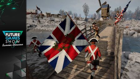 Holdfast American Revolution screenshot with Future Games Show Summer Showcase 2026 logo