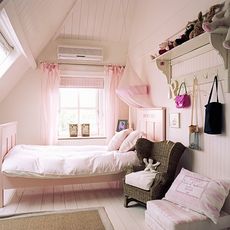 girly pink scheme of this bedroom is so lovely