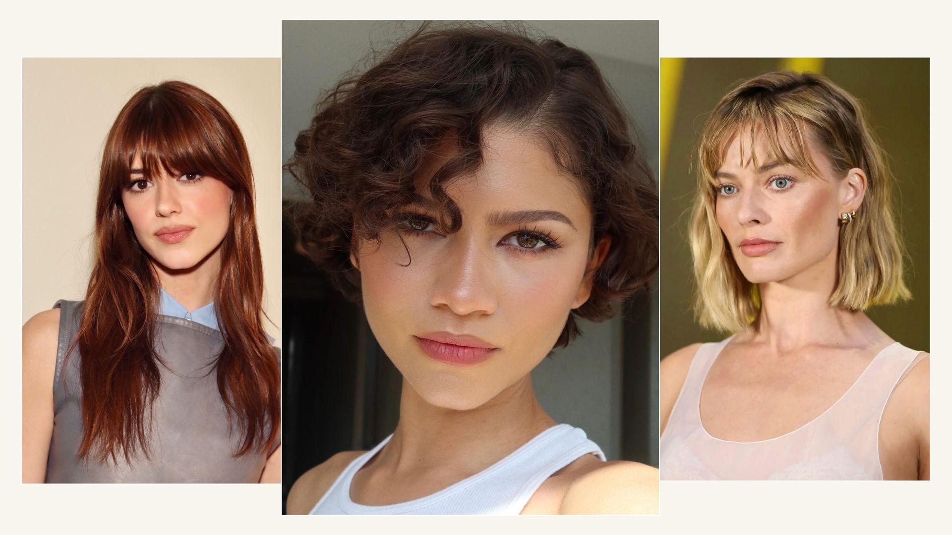 A collage of pictures featuring summer hair trends for 2026