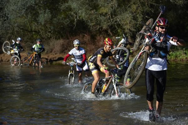 Some riders rode, others carried their bikes across this stream. Some may have to do more bike maintenance than others afterward.