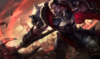 League of Legends Fighting Game Project L - Darius poserer med Ax i hånden