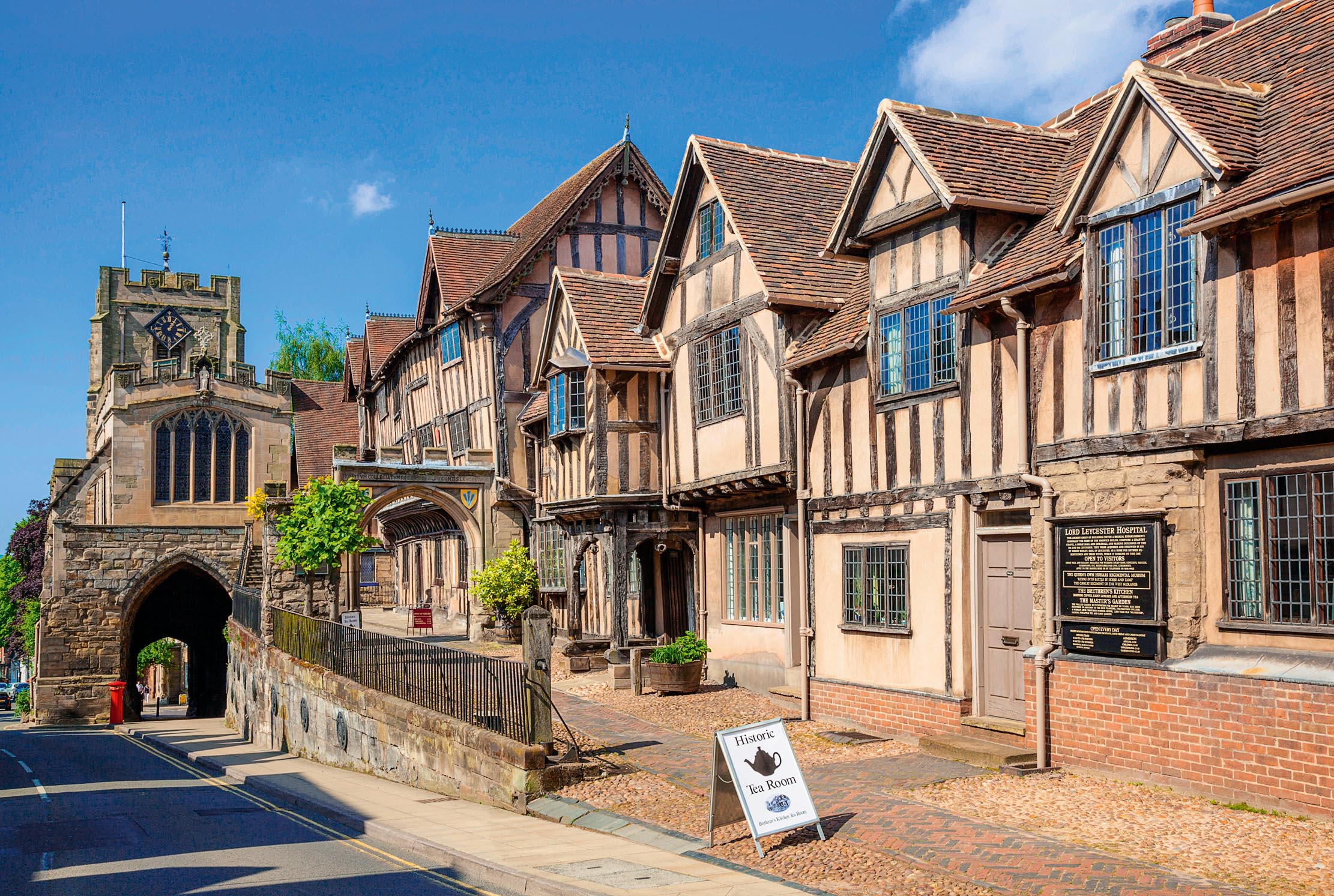 Lord Leycester hospital by the West Gate, Warwick.