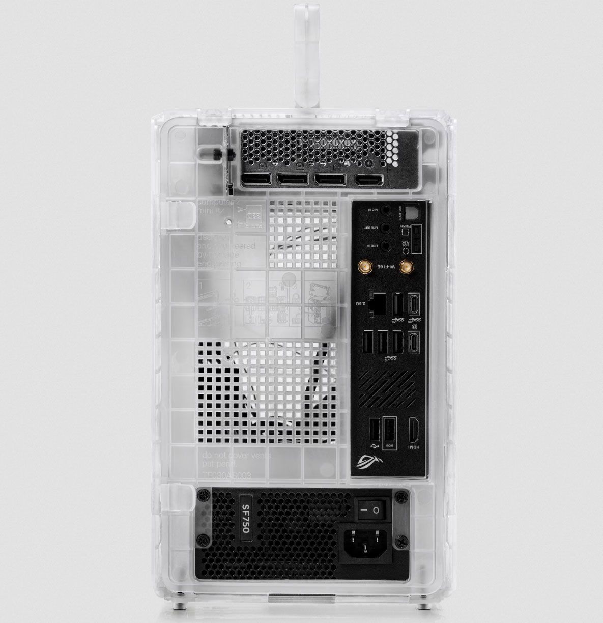 Free mini-ITX case made of one sheet of translucent plastic