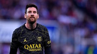 Lionel Messi during PSG's Ligue 1 game against Auxerre in May 2021.