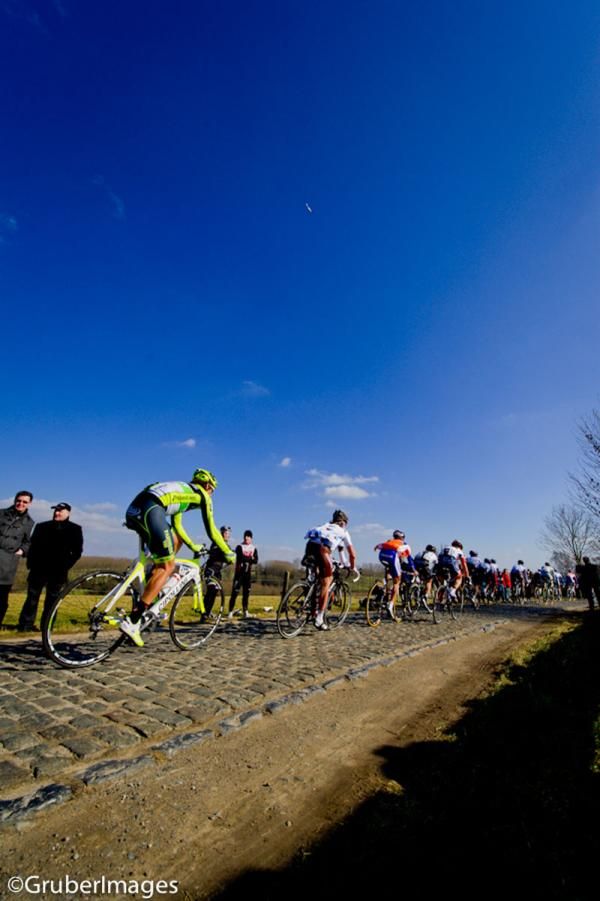 The peloton were treated to clear blue skies on Saturday